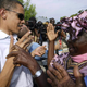 Obama and his Kenyan grandmother during a visit to his father's homeland. (AFP/Getty Images)